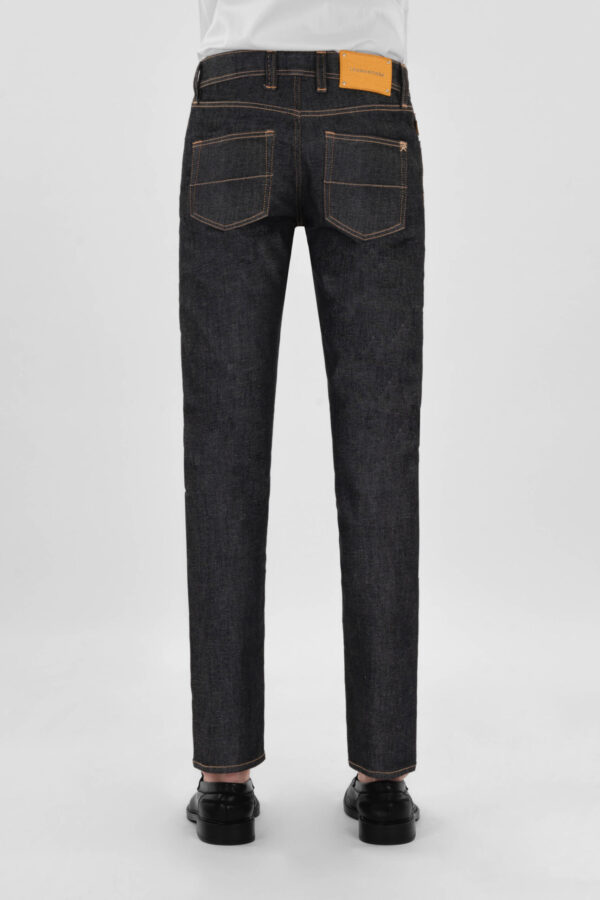 Sartoria Tramarossa JEANS LEONARDO ZIP SS SLIM IN DENIM STRETCH LIZARD MADREPERLA BLU SCURO Negozio