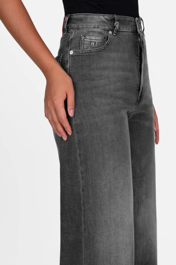 Sartoria Tramarossa JEANS VIOLA WIDE LEG IN DENIM NERO Convenienza