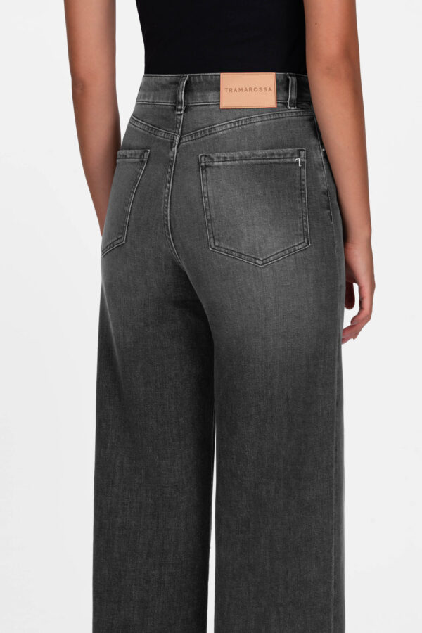 Sartoria Tramarossa JEANS VIOLA WIDE LEG IN DENIM NERO Convenienza