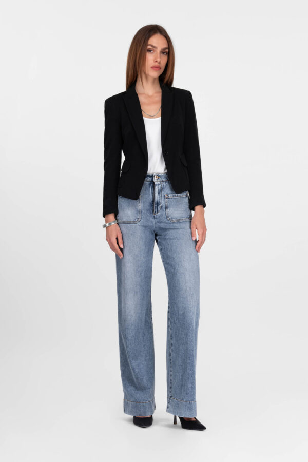 Sartoria Tramarossa JEANS VIRGINIA WIDE LEG IN DENIM BLU CHIARO Offerta