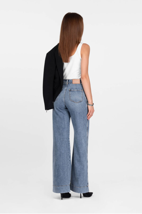 Sartoria Tramarossa JEANS VIRGINIA WIDE LEG IN DENIM BLU CHIARO Offerta