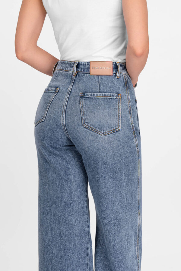 Sartoria Tramarossa JEANS VIRGINIA WIDE LEG IN DENIM BLU CHIARO Offerta