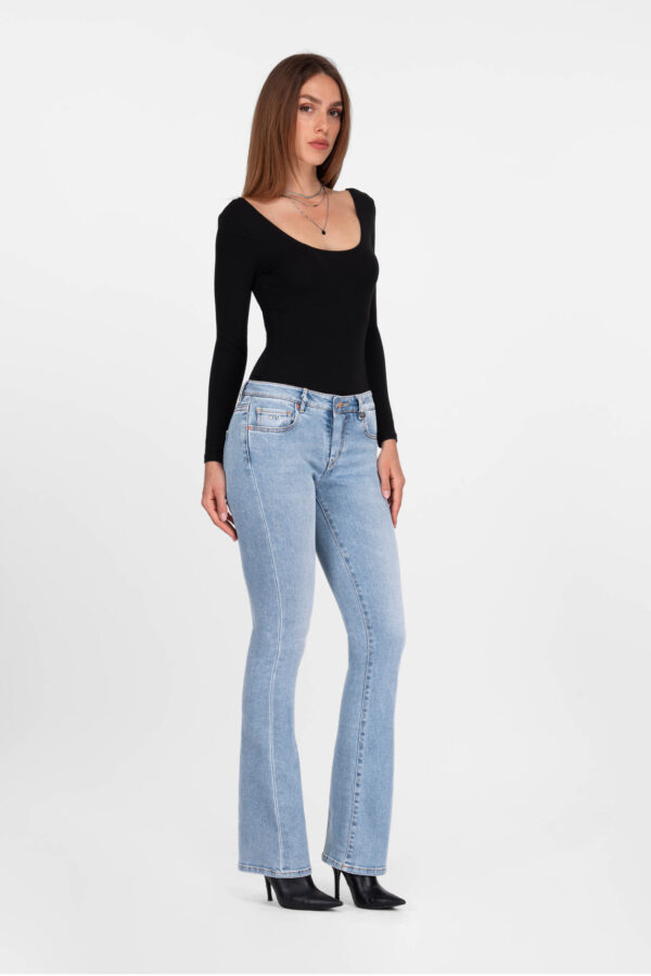 Sartoria Tramarossa JEANS GRETA BOOTCUT IN DENIM BLU MEDIO Economico