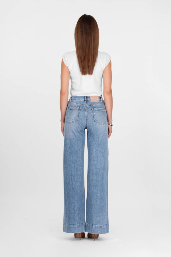 Sartoria Tramarossa JEANS VIOLA WIDE LEG IN DENIM BLU CHIARO Online