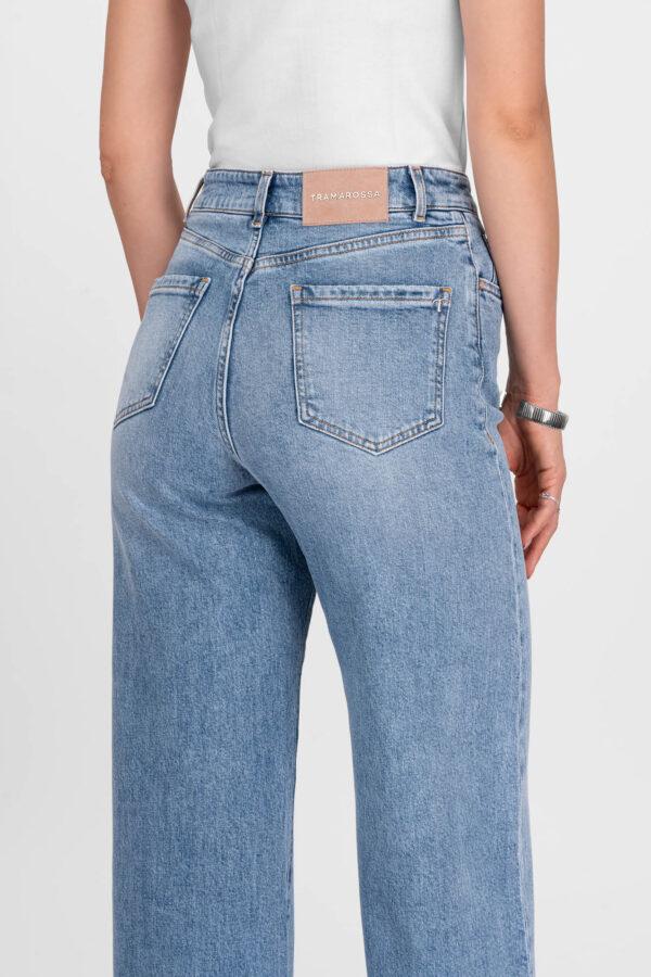 Sartoria Tramarossa JEANS VIOLA WIDE LEG IN DENIM BLU CHIARO Online