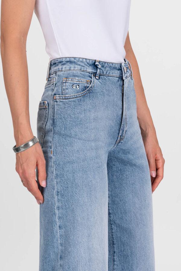 Sartoria Tramarossa JEANS VIOLA WIDE LEG IN DENIM BLU CHIARO Online
