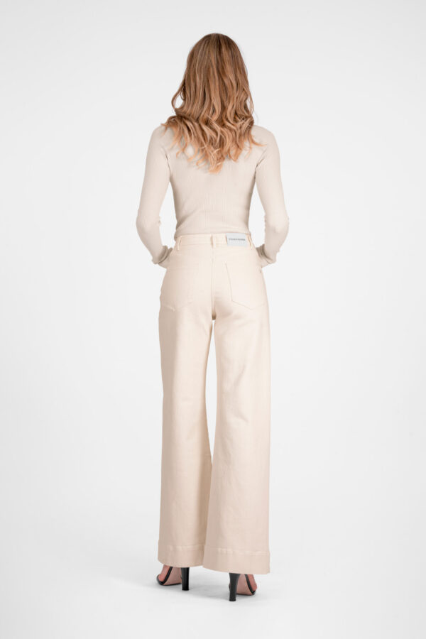 Sartoria Tramarossa PANTALONE VIOLA WIDE LEG IN BULL DI COTONE BEIGE Outlet