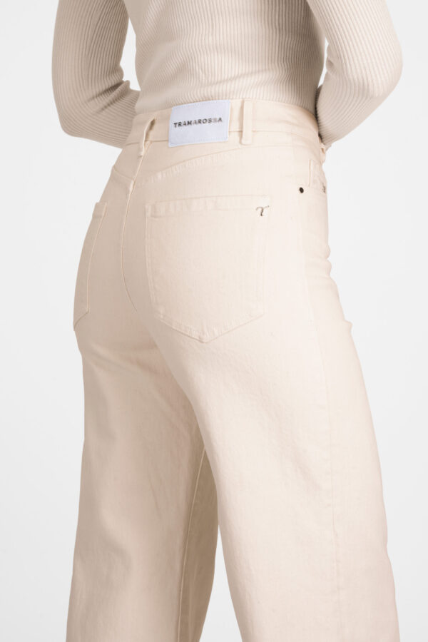 Sartoria Tramarossa PANTALONE VIOLA WIDE LEG IN BULL DI COTONE BEIGE Outlet