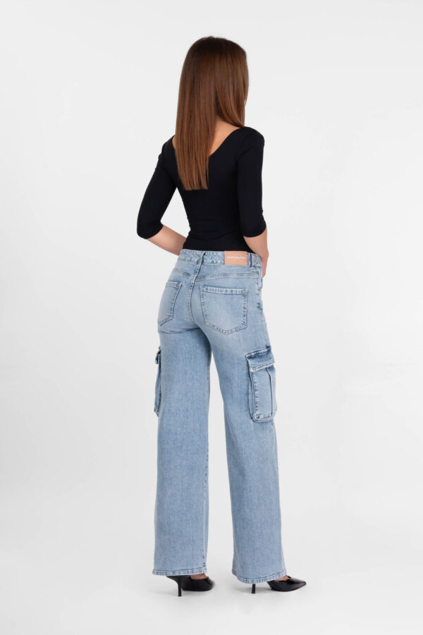 Sartoria Tramarossa JEANS PETRA WIDE LEG IN DENIM BLU CHIARO Saldi