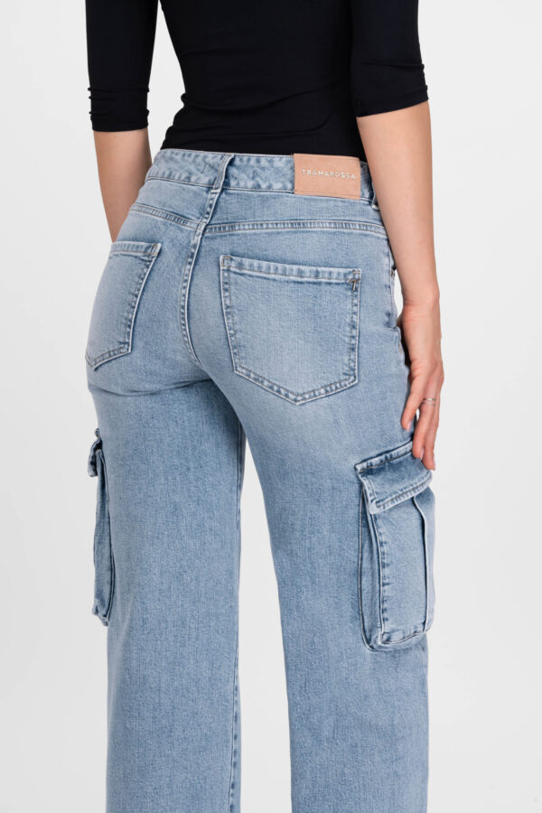 Sartoria Tramarossa JEANS PETRA WIDE LEG IN DENIM BLU CHIARO Saldi