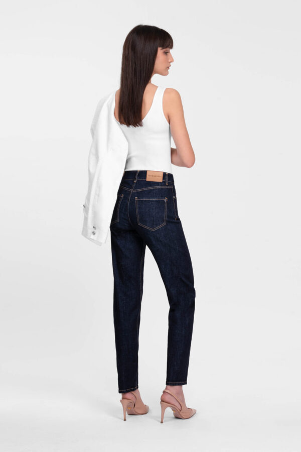 Sartoria Tramarossa JEANS MONICA MUM IN DENIM BLU SCURO Saldi Di Fabbrica