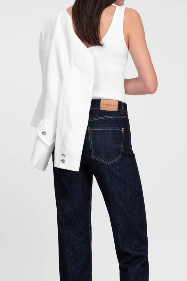 Sartoria Tramarossa JEANS MONICA MUM IN DENIM BLU SCURO Saldi Di Fabbrica