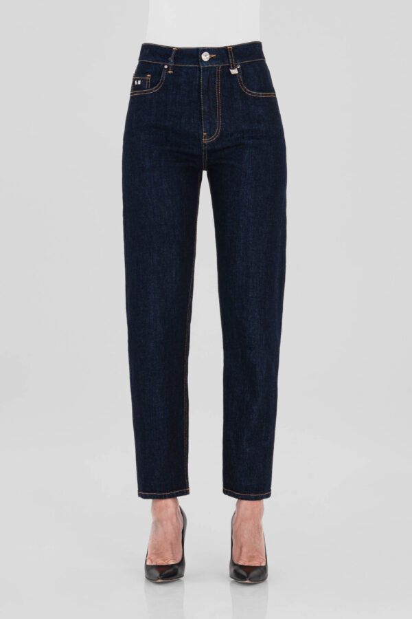 Sartoria Tramarossa JEANS MONICA MUM IN DENIM BLU SCURO Saldi Di Fabbrica