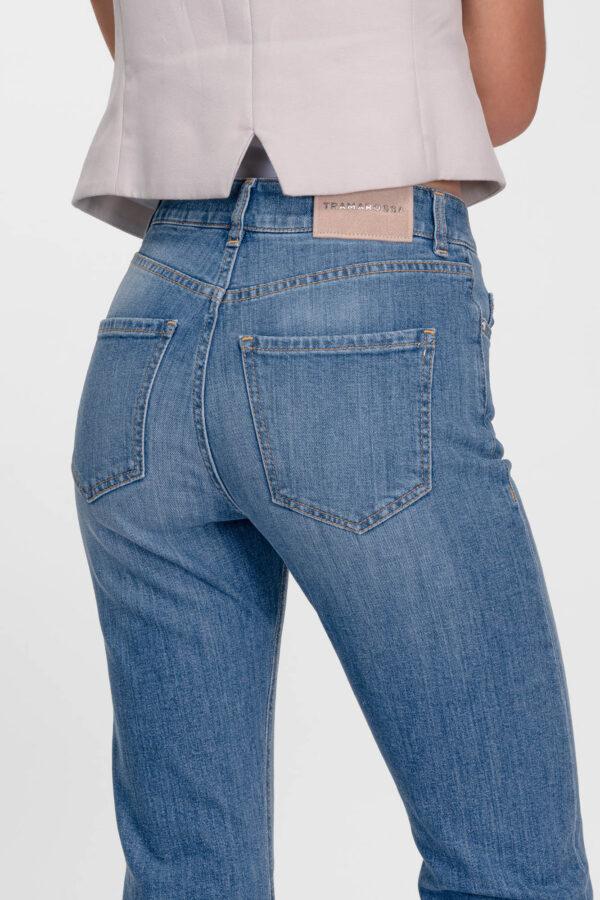 Sartoria Tramarossa JEANS MONICA FLARE CUT FLARE IN DENIM BLU MEDIO Vendite Flash