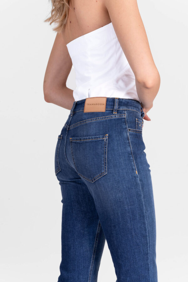 Sartoria Tramarossa JEANS MONICA FLARE CUT FLARE IN DENIM BLU MEDIO Negozio
