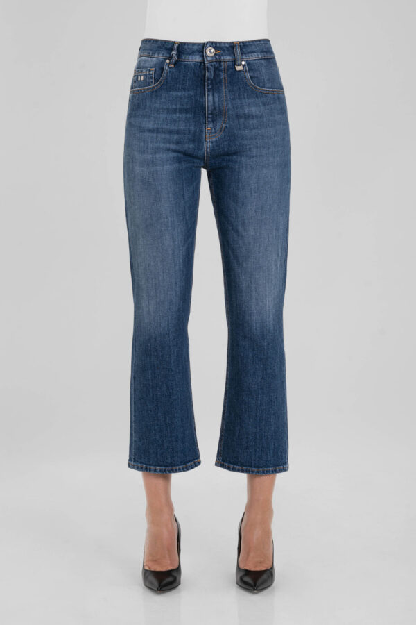 Sartoria Tramarossa JEANS MONICA FLARE CUT FLARE IN DENIM BLU MEDIO Negozio