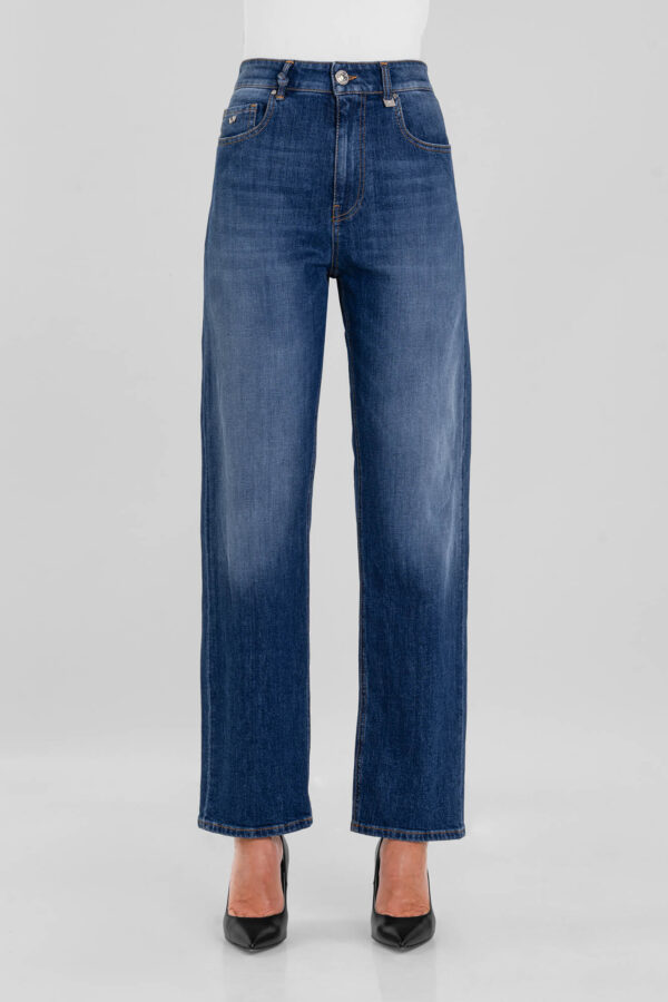 Sartoria Tramarossa JEANS MONICA STRAIGHT IN DENIM BLU MEDIO Nuova