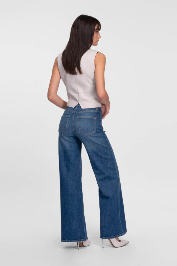 Sartoria Tramarossa JEANS MONICA WIDE WIDE LEG IN DENIM BLU MEDIO Moda