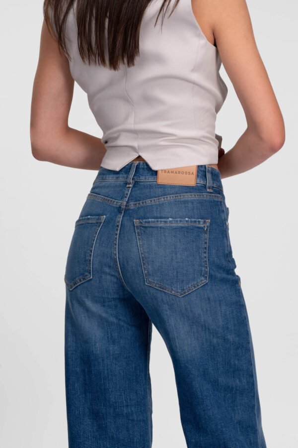 Sartoria Tramarossa JEANS MONICA WIDE WIDE LEG IN DENIM BLU MEDIO Moda