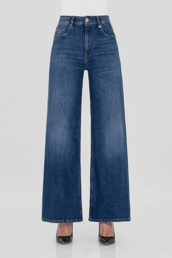 Sartoria Tramarossa JEANS MONICA WIDE WIDE LEG IN DENIM BLU MEDIO Moda