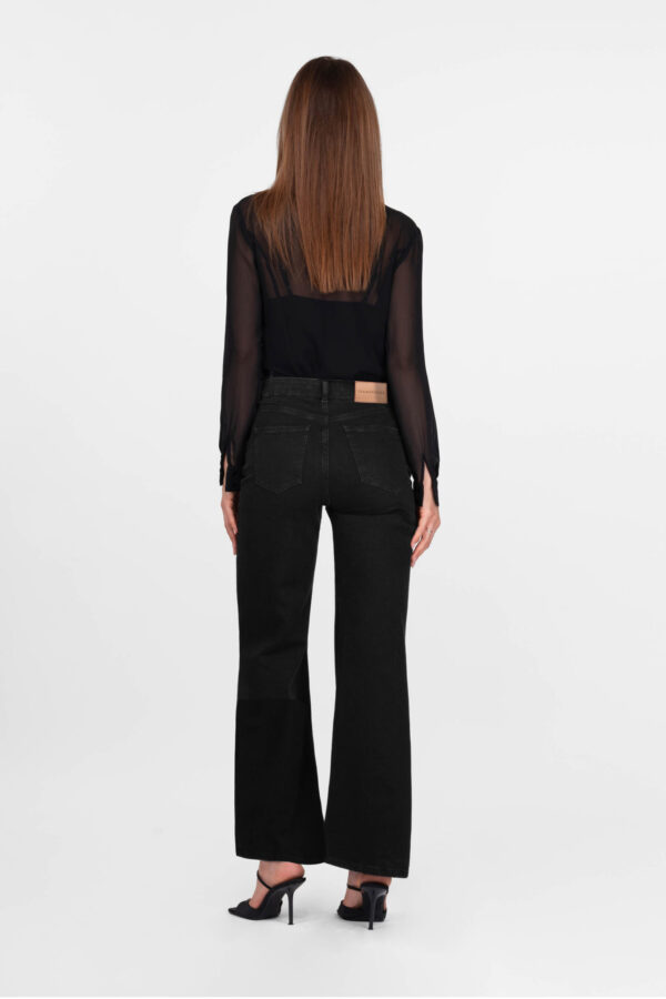 Sartoria Tramarossa JEANS MONICA WIDE WIDE LEG IN DENIM NERO Italy