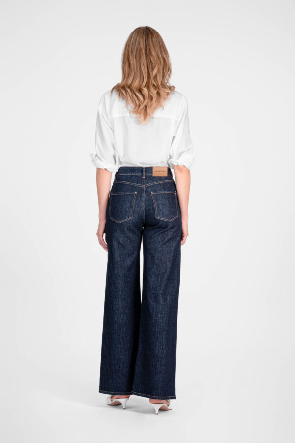 Sartoria Tramarossa JEANS MONICA WIDE WIDE LEG IN DENIM NERO Italia