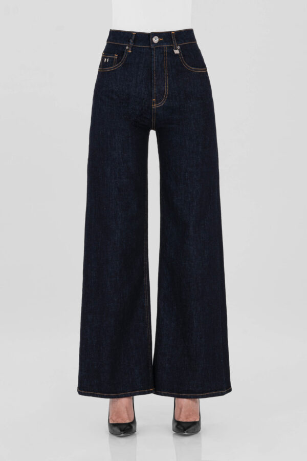 Sartoria Tramarossa JEANS MONICA WIDE WIDE LEG IN DENIM NERO Italia