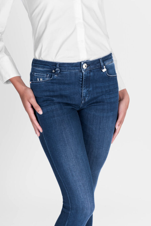 Sartoria Tramarossa JEANS BIANCA SLIM SKINNY IN DENIM STRETCH BLU MEDIO In Linea