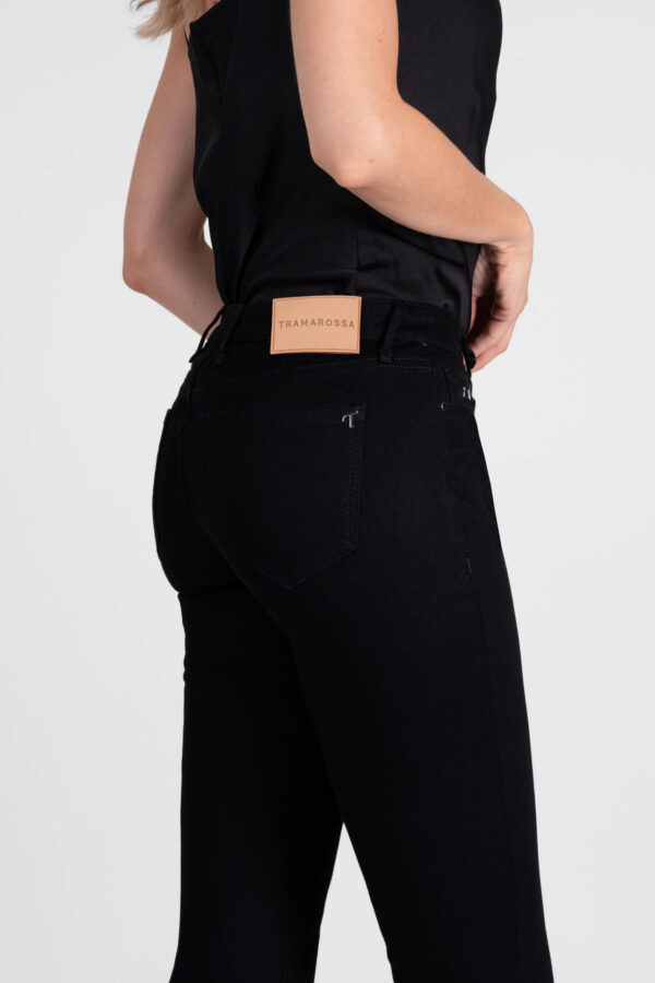 Sartoria Tramarossa PANTALONE BIANCA SLIM SKINNY IN DENIM STRETCH NERO Nuovo
