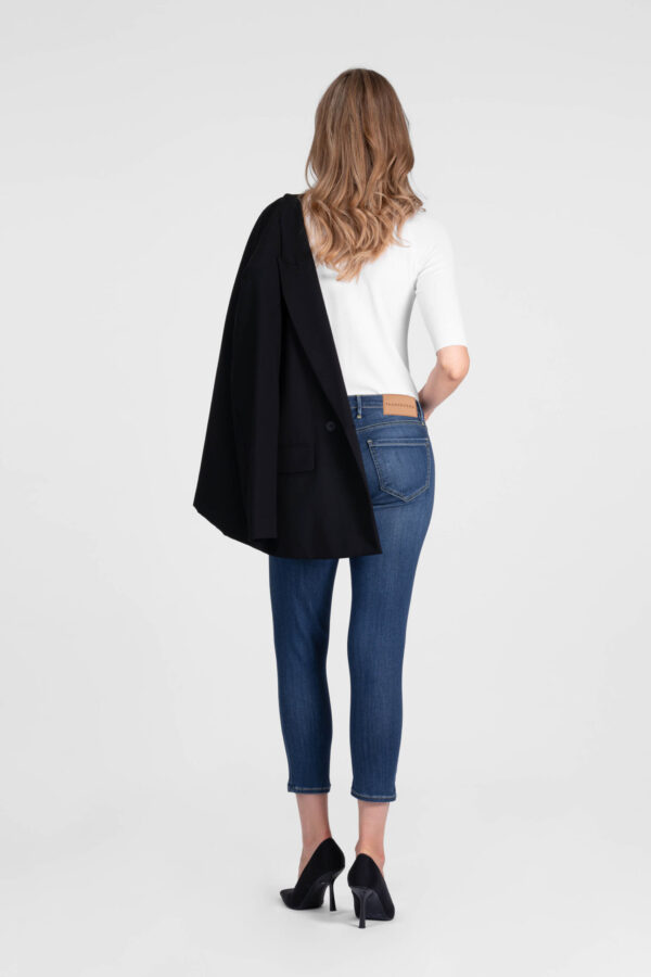 Sartoria Tramarossa JEANS BIANCA CAPRI SKINNY IN DENIM STRETCH BLU MEDIO Qualità