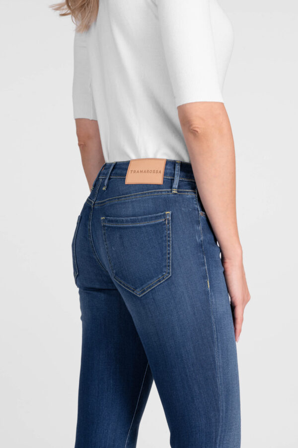 Sartoria Tramarossa JEANS BIANCA CAPRI SKINNY IN DENIM STRETCH BLU MEDIO Qualità