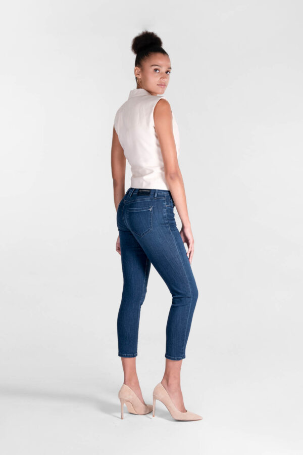 Sartoria Tramarossa JEANS BIANCA CAPRI SKINNY IN DENIM STRETCH BLU MEDIO Vendita