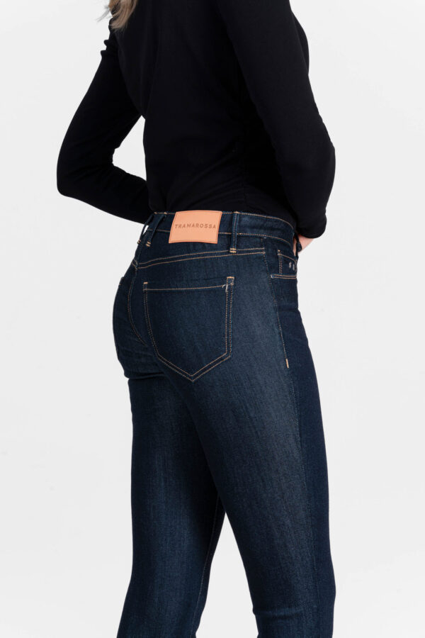 Sartoria Tramarossa JEANS BIANCA CAPRI SKINNY IN DENIM STRETCH BLU SCURO In Linea