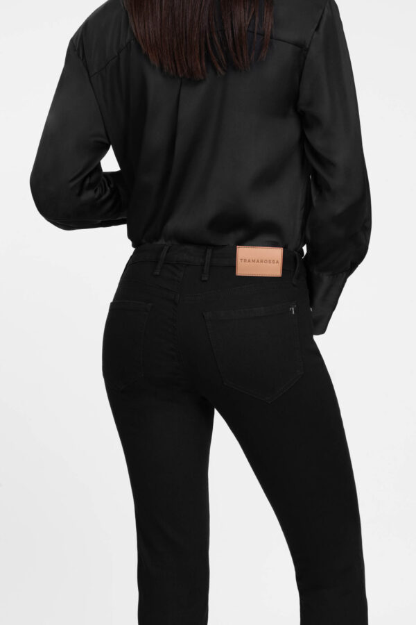 Sartoria Tramarossa JEANS BIANCA CAPRI SKINNY IN DENIM STRETCH NERO Spedizione Gratuita