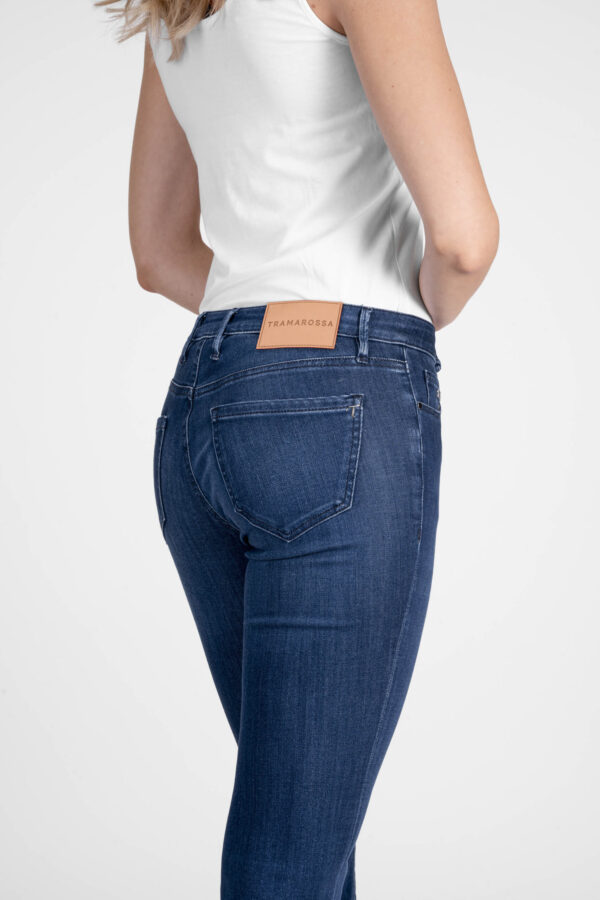 Sartoria Tramarossa JEANS BIANCA FLARE CUT FLARE IN DENIM STRETCH BLU MEDIO Pezzi Unici