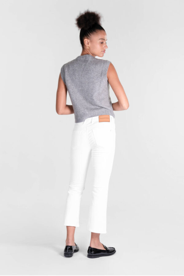 Sartoria Tramarossa JEANS BIANCA FLARE CUT FLARE IN GABARDINA DI COTONE STRETCH BIANCO Vendita