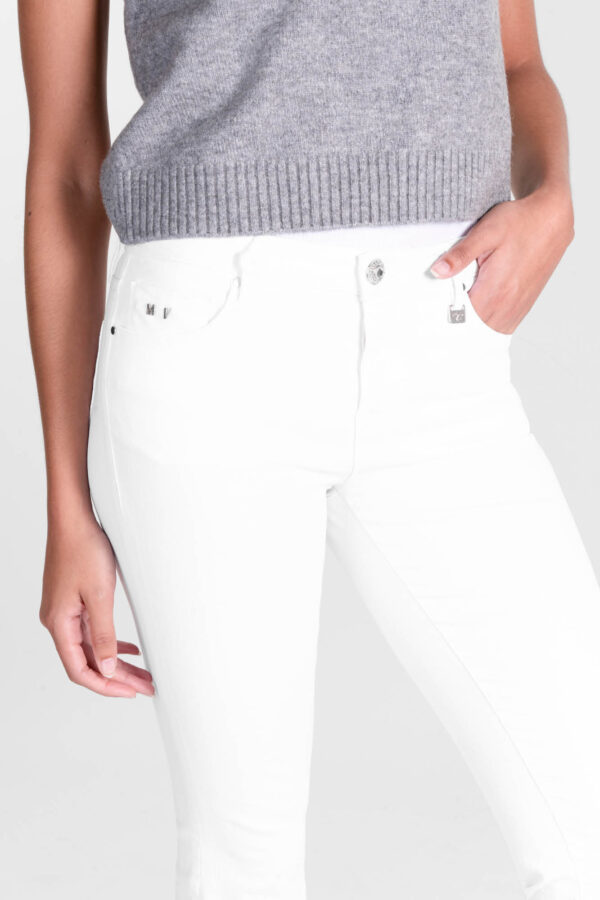 Sartoria Tramarossa JEANS BIANCA FLARE CUT FLARE IN GABARDINA DI COTONE STRETCH BIANCO Vendita