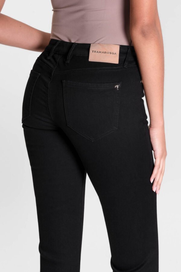 Sartoria Tramarossa JEANS BIANCA FLARE CUT FLARE IN DENIM STRETCH NERO Qualità Garantita