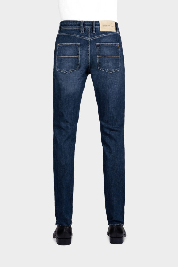 Sartoria Tramarossa JEANS LEONARDO ZIP REGULAR IN DENIM BLU SCURO Consegna Veloce