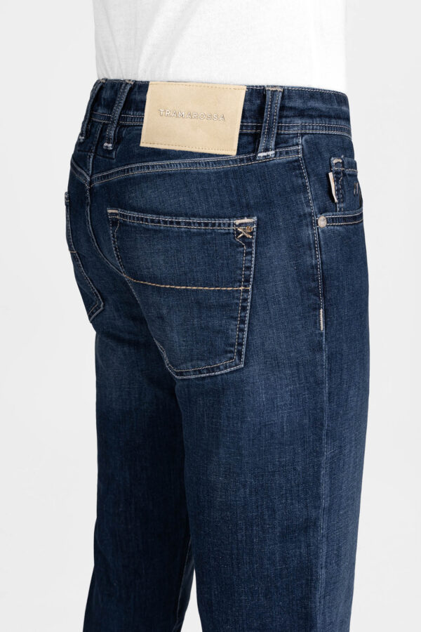 Sartoria Tramarossa JEANS LEONARDO ZIP REGULAR IN DENIM BLU SCURO Consegna Veloce