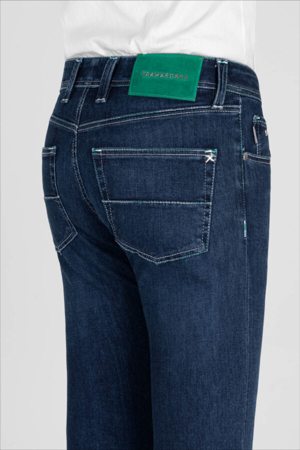 Sartoria Tramarossa JEANS MICHELANGELO ZIP SS SLIM IN DENIM STRETCH BLU SCURO Promozione Limitata