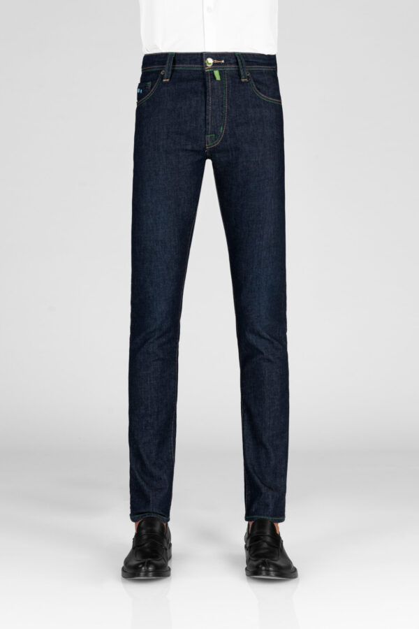 Sartoria Tramarossa JEANS LEONARDO BUTTONS REGULAR IN DENIM BLU SCURO Shopping Online