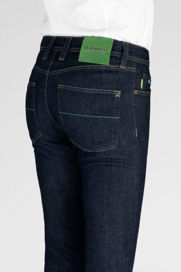 Sartoria Tramarossa JEANS LEONARDO BUTTONS REGULAR IN DENIM BLU SCURO Shopping Online