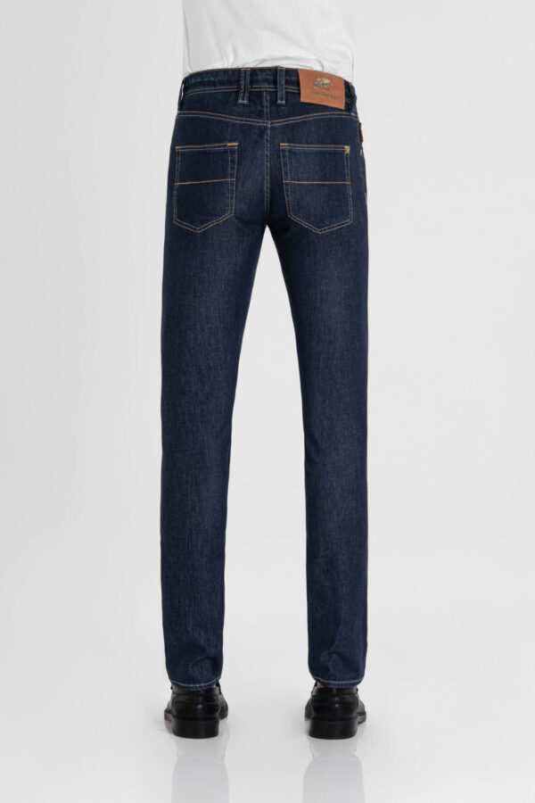 Sartoria Tramarossa JEANS LEONARDO ZIP REGULAR IN DENIM SETA BLU MEDIO Affare Del Giorno