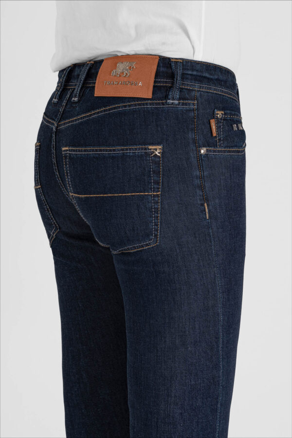 Sartoria Tramarossa JEANS LEONARDO ZIP REGULAR IN DENIM SETA BLU MEDIO Affare Del Giorno