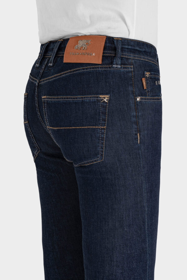 Sartoria Tramarossa JEANS MICHELANGELO ZIP REGULAR IN DENIM SETA BLU MEDIO Sottocosto