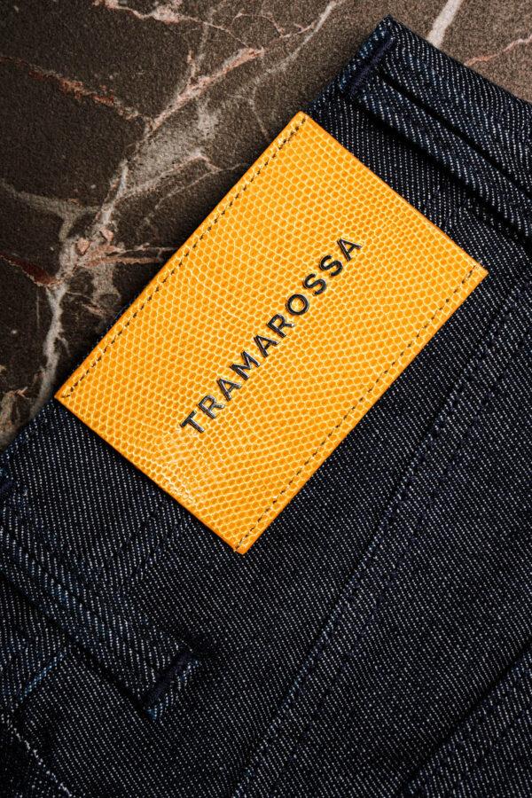 Sartoria Tramarossa JEANS LEONARDO ZIP REGULAR IN DENIM LIZARD MADREPERLA BLU SCURO Sconto
