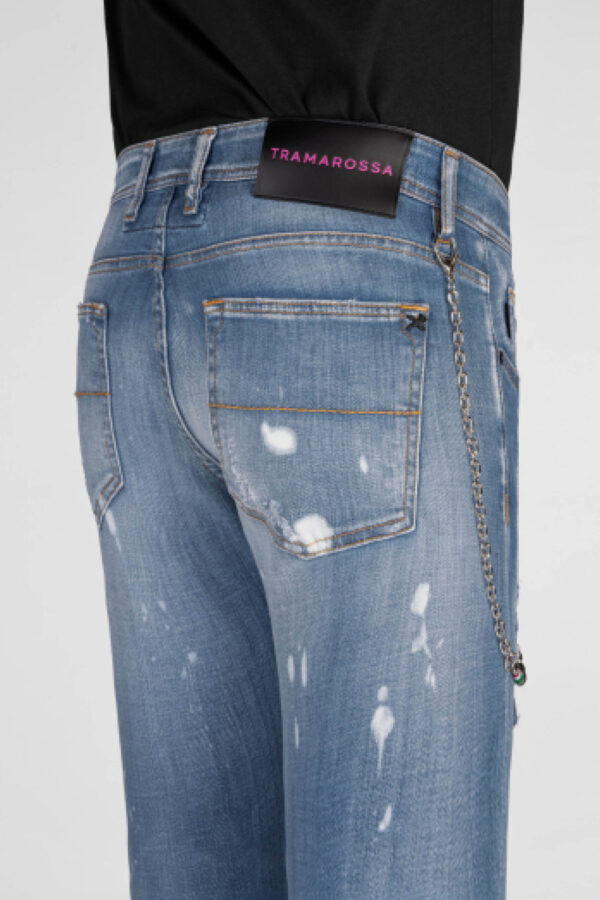 Sartoria Tramarossa JEANS 1980 SLIM IN DENIM STRETCH BLU MEDIO Offerta