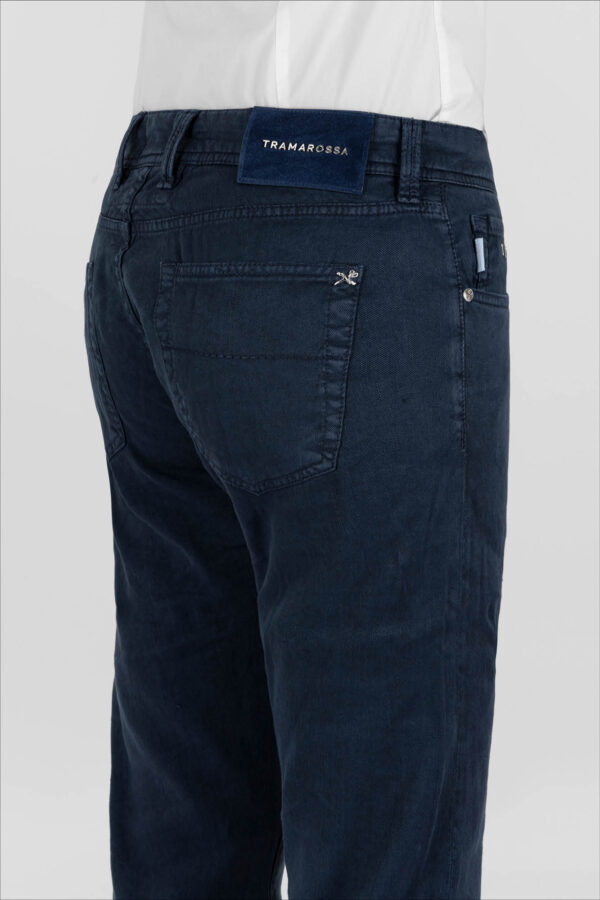 Sartoria Tramarossa JEANS MICHELANGELO REGULAR IN DENIM LINO BLU SCURO Outlet