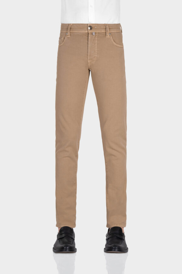 Sartoria Tramarossa PANTALONE LEONARDO BUTTONS REGULAR IN BULL DI COTONE BEIGE Hotsell